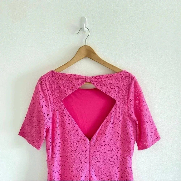 Betsey Johnson Pink Lacey Dress-Size 14 - Picture 6 of 7